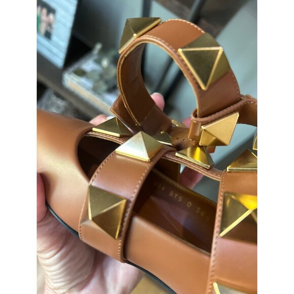 Valentino Garavani Roman Stud Ballerina Flats Selleria Womens Size 36.5 - Picture 15 of 16